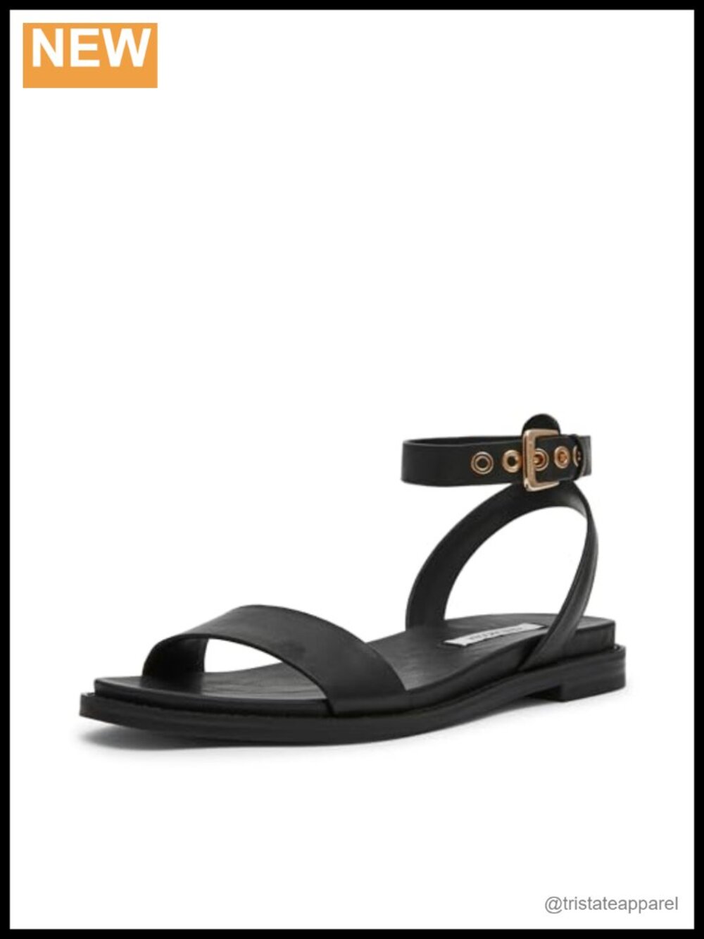 Steve Madden Dandi Flat Ankle Strap Sandal Leather Beach Casual